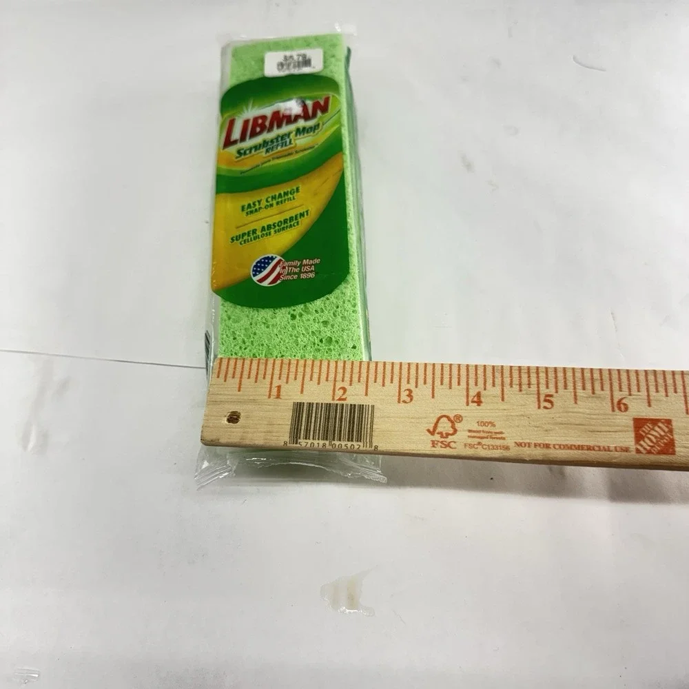 Libman Scrubster Mop Refill Easy Change Snap On Refill #03105 New